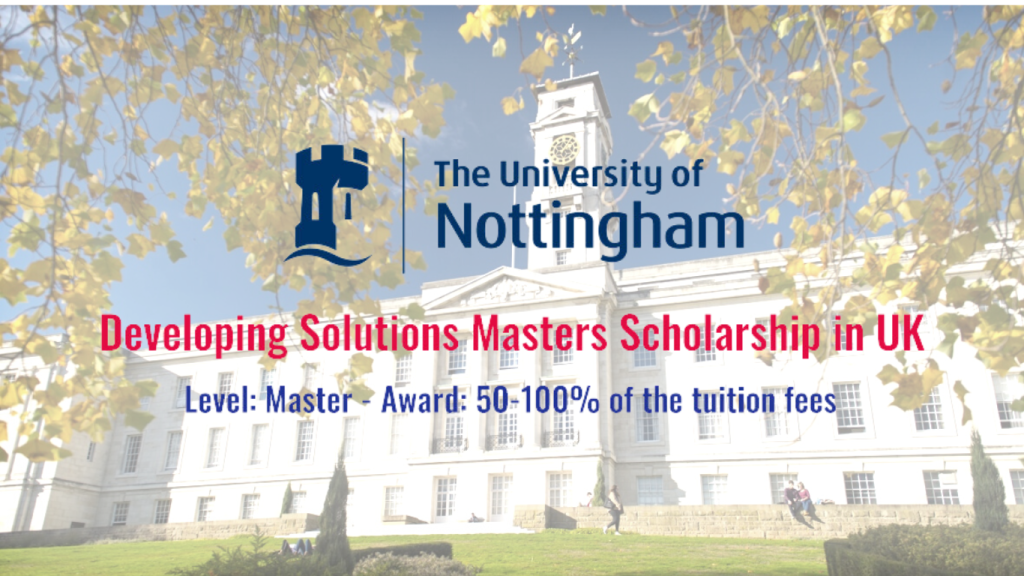 Nottingham developing solutions scholarships